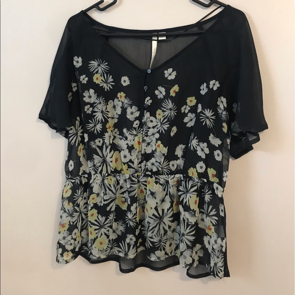 Lauren Conrad sheer peplum top